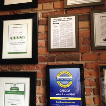 Greco's Grill and Wine Bar - certificate of excellence - Greek Near Me - Kingston, Ontario Greco's Grill and Wine Bar - certificate of excellence - Greek Near Me - Kingston, Ontario