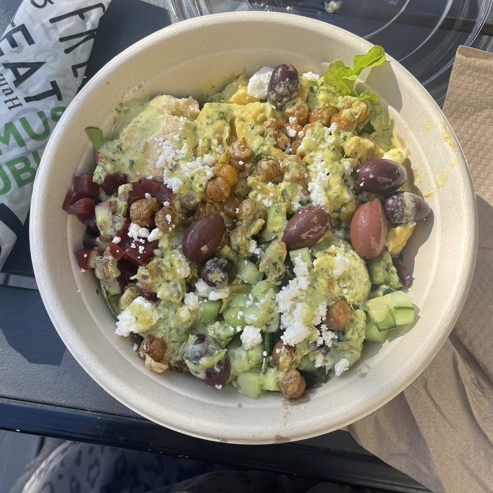 Hummus Republic - Custom bowl with lemon chicken and chicken shawarma - Mediterranean Near Me - Goleta, California Hummus Republic - Custom bowl with lemon chicken and chicken shawarma - Mediterranean Near Me - Goleta, California