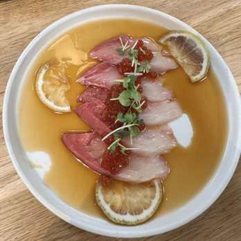 Afuri - Hamachi Carpaccio (a yellow tail) - Ramen Near Me - Los Angeles, California
