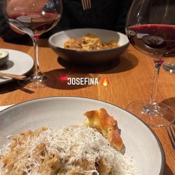 Josefina - Mafaldini pasta, pappardelle pasta, and Pinot noir wine - Italian Near Me - Wayzata, Minnesota Josefina - Mafaldini pasta, pappardelle pasta, and Pinot noir wine - Italian Near Me - Wayzata, Minnesota