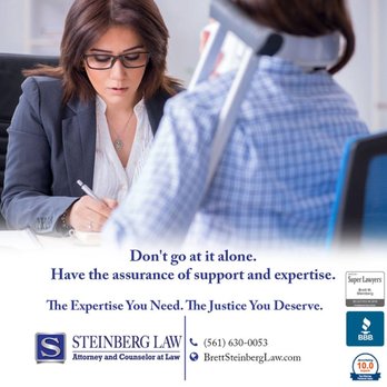 Steinberg Law - You don't have to handle your workers' compensation claim alone. Contact us today! 561.630.0053. - Personal Injury Law Near Me - Delray Beach, Florida Steinberg Law - You don't have to handle your workers' compensation claim alone. Contact us today! 561.630.0053. - Personal Injury Law Near Me - Delray Beach, Florida