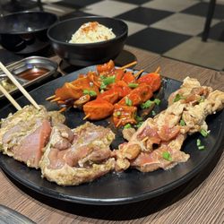All Asian Bbq - Lemongrass chicken, pork barbecue and tenga (ears) in some strange marinade. Not typical Filipino style at all