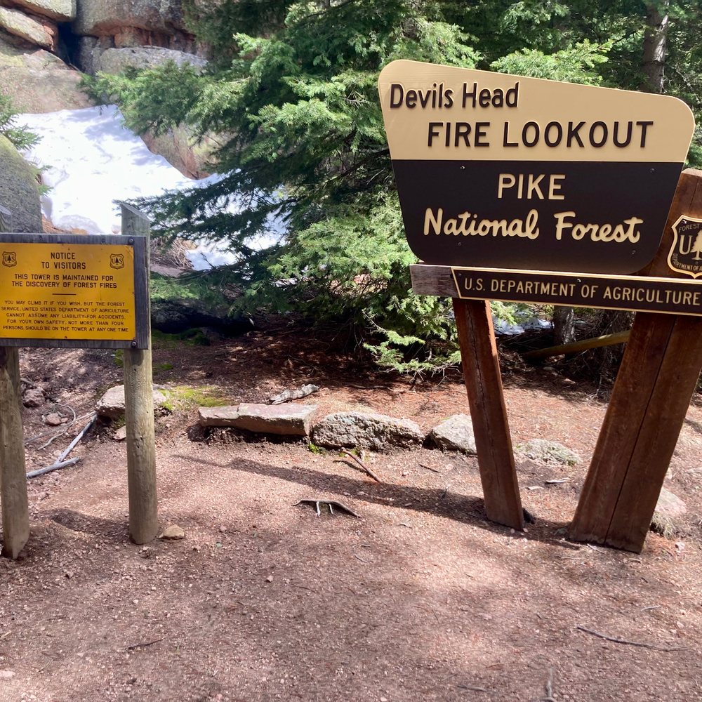 Devils Head Fire Tower - At the base of the stairs - Hiking Near Me - Sedalia, Colorado