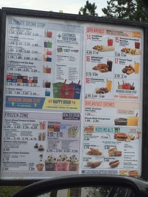 Menu photo 2 Sonic Drive-In Orange Park, FL Menu photo 2 Sonic Drive-In Orange Park, FL