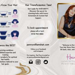 Salon Suites At The Ruby - Penny's Menu
