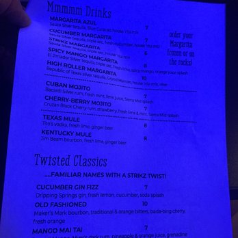 Strikz Entertainment - Menu - Arcades Near Me - Frisco, Texas Strikz Entertainment - Menu - Arcades Near Me - Frisco, Texas