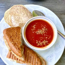 Brie Grilled Cheese sandwich and tomato soup Brie Grilled Cheese sandwich and tomato soup