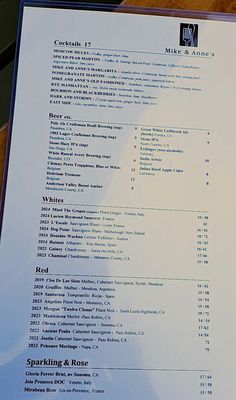 Menu photo 6 Mike & Anne's Restaurant South Pasadena, CA Menu photo 6 Mike & Anne's Restaurant South Pasadena, CA
