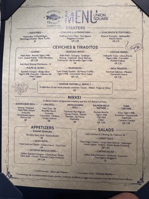 Menu photo 4 Mission Ceviche Union Square New York, NY Menu photo 4 Mission Ceviche Union Square New York, NY