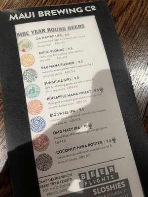Menu photo 3 Maui Brewing Co. Waikiki Honolulu, HI Menu photo 3 Maui Brewing Co. Waikiki Honolulu, HI