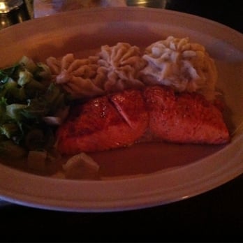 Moonstone Grill - Sorry the picture is dark. This was so good and flavors were out of this world. Salmon, mashed potato and special salad. - Seafood Near Me - Trinidad, California Moonstone Grill - Sorry the picture is dark. This was so good and flavors were out of this world. Salmon, mashed potato and special salad. - Seafood Near Me - Trinidad, California