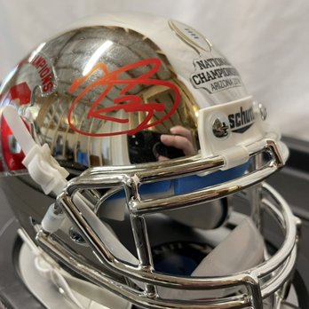 War Bama Memorabilia - Minkah Fitzpatrick signed chrome champ mini helmet. - Gift Shops Near Me - TRUSSVILLE, Alabama War Bama Memorabilia - Minkah Fitzpatrick signed chrome champ mini helmet. - Gift Shops Near Me - TRUSSVILLE, Alabama