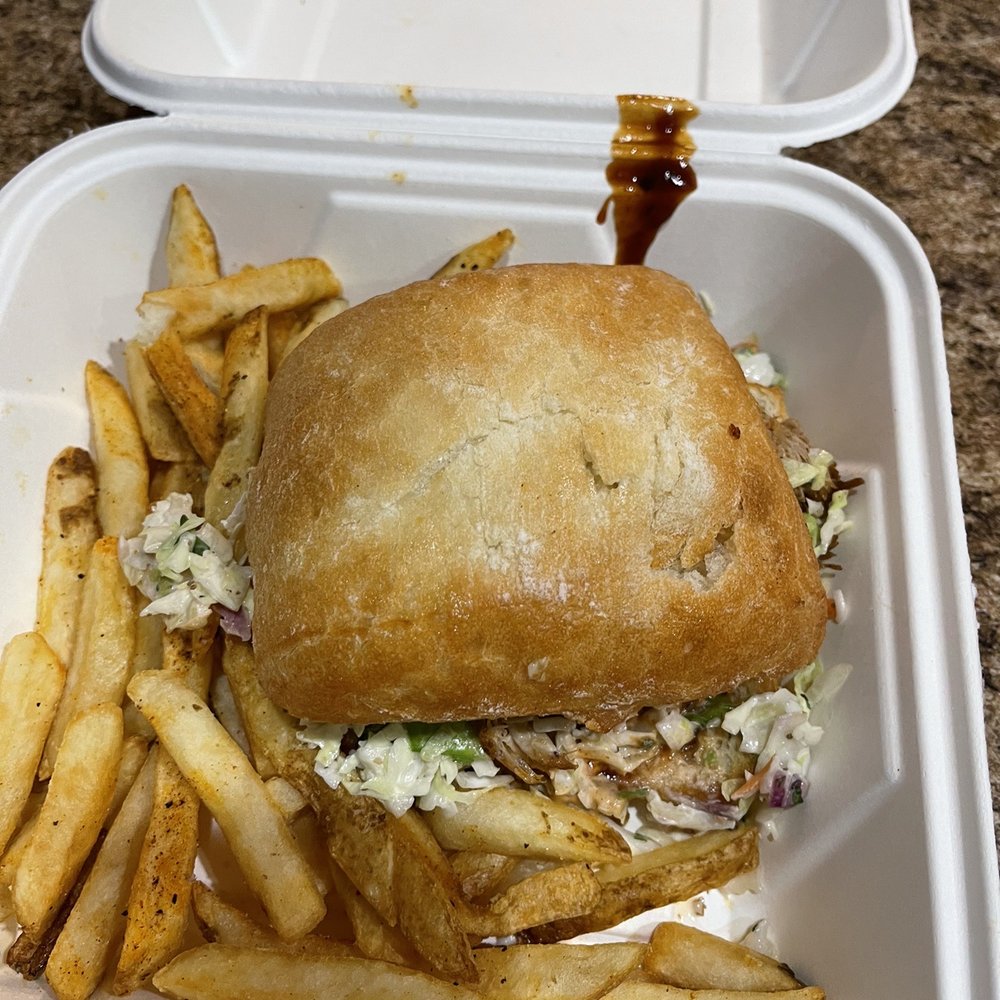 Blazing Onion Burger - Blazing onion bbq pulled pork sandwich - Burgers Near Me - Lynnwood, Washington Blazing Onion Burger - Blazing onion bbq pulled pork sandwich - Burgers Near Me - Lynnwood, Washington