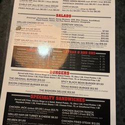 What's Cookin - Menu front