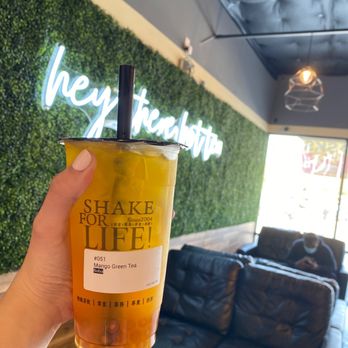 Ding Tea - Richardson - DING TEA!!! Mango Green Tea with Golden Boba - Coffee & Tea Near Me - Richardson, Texas