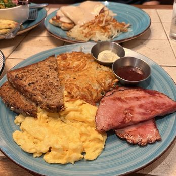 Garden Cafe - 2 egg breakfast with hash, ham and toasts. 2 Egg Breakfast - Breakfast & Brunch Near Me - Dallas, Texas Garden Cafe - 2 egg breakfast with hash, ham and toasts. 2 Egg Breakfast - Breakfast & Brunch Near Me - Dallas, Texas