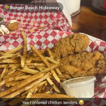 Burger beach hideaway - Chicken strips - Burgers Near Me - Corpus Christi, Texas