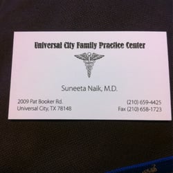 Universal City Family Practice Center - Business card