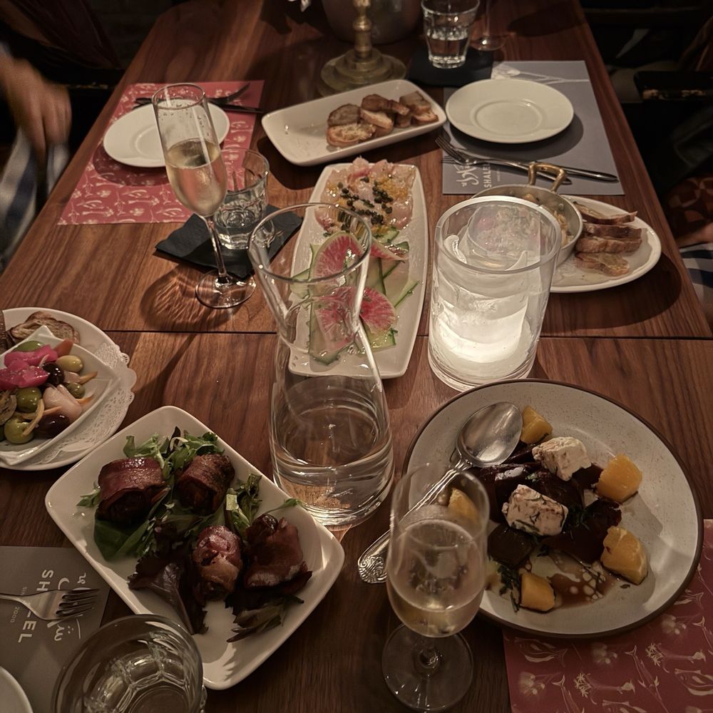 Bacon wrapped Baked Dates, Roasted Beet & Orange Salad, gambas Bacon wrapped Baked Dates, Roasted Beet & Orange Salad, gambas
