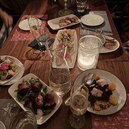Bacon wrapped Baked Dates, Roasted Beet & Orange Salad, gambas Bacon wrapped Baked Dates, Roasted Beet & Orange Salad, gambas