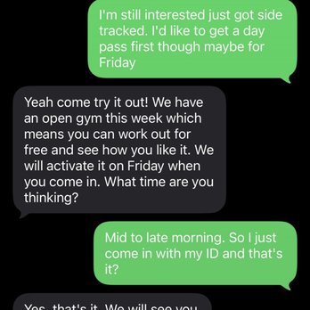 Fitness 19 - Text saying trying the gym was free only to be charged $20 at the desk. - Gyms Near Me - Los Angeles, California Fitness 19 - Text saying trying the gym was free only to be charged $20 at the desk. - Gyms Near Me - Los Angeles, California
