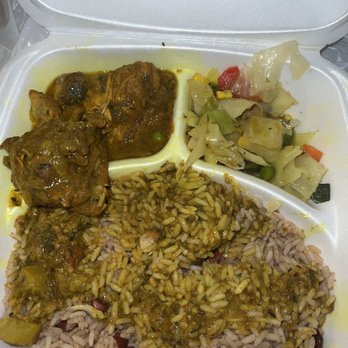 Jamaican Jerk Stop - The curry chicken w/rice and peas. - Caribbean Near Me - McAllen, Texas Jamaican Jerk Stop - The curry chicken w/rice and peas. - Caribbean Near Me - McAllen, Texas