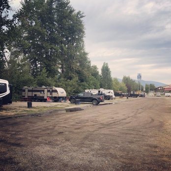 Sandpoint RV park - From the back of the "campground" looking toward the best western - RV Parks Near Me - Sandpoint, Idaho
