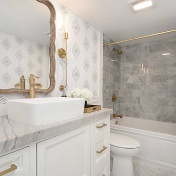 Newland General Construction - Gorgeous bathroom Encinitas, with beautiful gold fixtures by Newland General Construction - General Contractors Near Me Newland General Construction - Gorgeous bathroom Encinitas, with beautiful gold fixtures by Newland General Construction - General Contractors Near Me