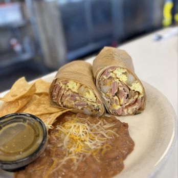 Aloha Stacks - Breakfast Egg Burrito w/ spam - Pancakes Near Me - Cerritos, California Aloha Stacks - Breakfast Egg Burrito w/ spam - Pancakes Near Me - Cerritos, California