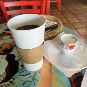 Divina Colombian Café - Coffee with cream - Cafes Near Me - Sacramento, California