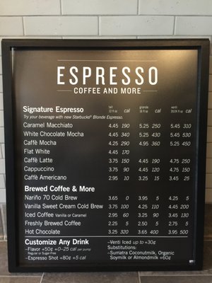 Menu photo 1 Starbucks Tampa, FL Menu photo 1 Starbucks Tampa, FL