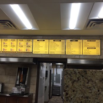Richard's Donair & Sub - menus above counter - American Near Me - Edmonton, Alberta