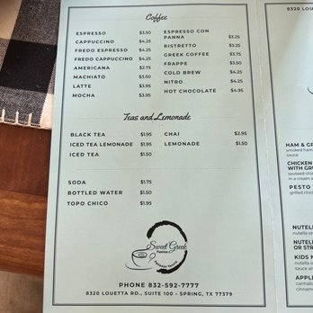Sweet Greek Pastries - Coffee and beverage menu - Greek Near Me - Spring, Texas Sweet Greek Pastries - Coffee and beverage menu - Greek Near Me - Spring, Texas