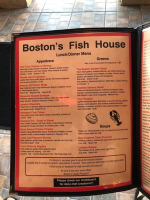 Menu photo 7 Boston's Fish House New Smyrna Beach, FL