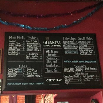 Celtic Ray Irish Pub - Food menu. - Irish Near Me - Punta Gorda, Florida Celtic Ray Irish Pub - Food menu. - Irish Near Me - Punta Gorda, Florida