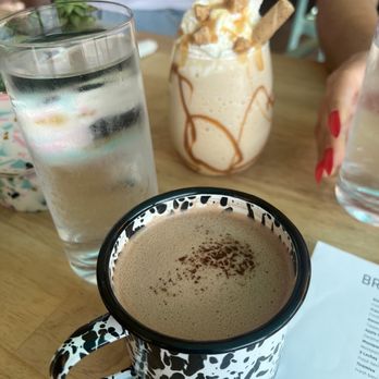 Pradera Brunch - CHOCOLATE ABUELITA So smooth and delicious Behind it is the Dulce De Leche Frappe - Breakfast & Brunch Near Me - Baldwin Park, California Pradera Brunch - CHOCOLATE ABUELITA So smooth and delicious Behind it is the Dulce De Leche Frappe - Breakfast & Brunch Near Me - Baldwin Park, California