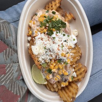Cup 'a Joe Espresso & Eats - Street corn (elote) waffle fry special - Coffee & Tea Near Me - Montevideo, Minnesota Cup 'a Joe Espresso & Eats - Street corn (elote) waffle fry special - Coffee & Tea Near Me - Montevideo, Minnesota