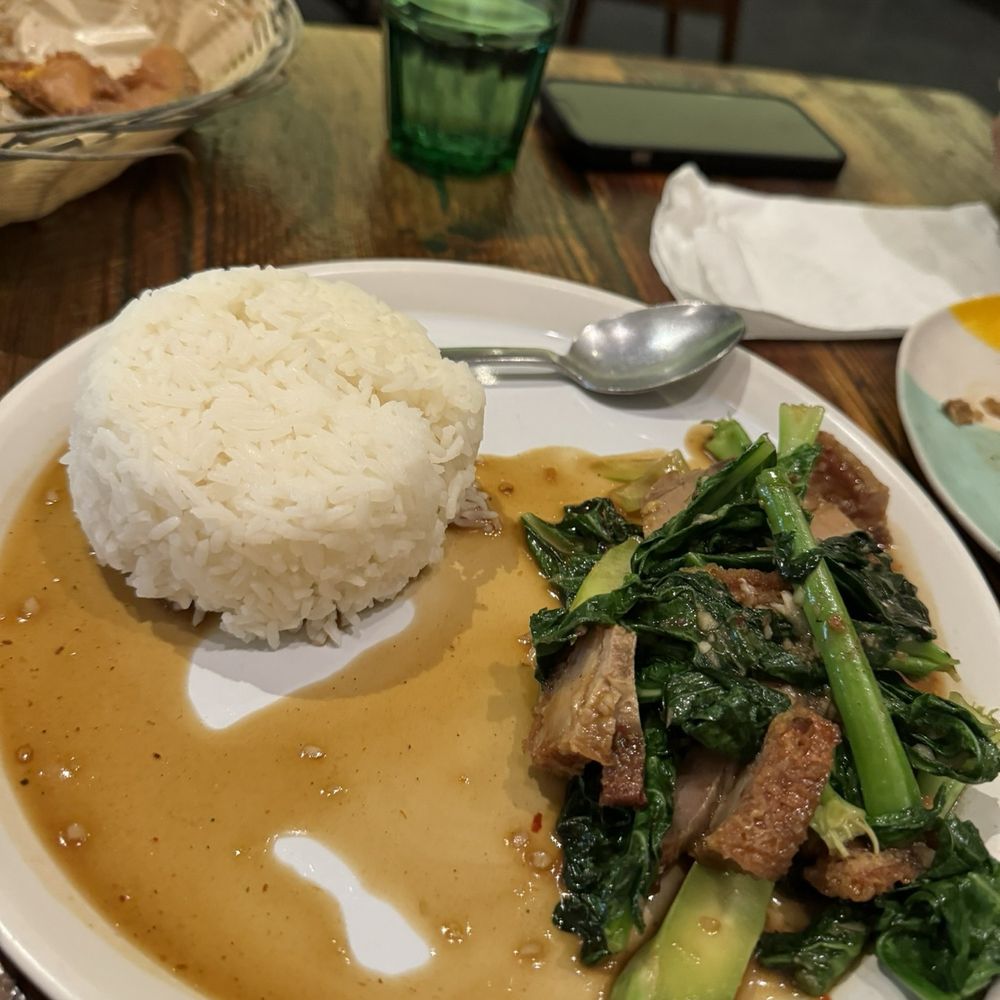 Yimm - Chinese Broccoli with Pork Belly Plate - Thai Near Me - Oakland, California Yimm - Chinese Broccoli with Pork Belly Plate - Thai Near Me - Oakland, California