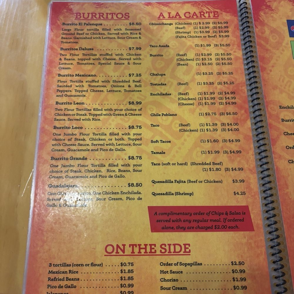 El Palenque - Menu - Mexican Near Me - Batesville, Arkansas