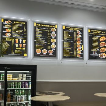 Viet Time - Wall Menu for take out orders - Vietnamese Near Me - San Bruno, California