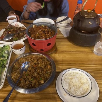 Chef Jiang - Beef fried rice, V6. Bok Choy with Garlic, H4 Mao's Style Braised Pork, cumin beef. - Chinese Near Me - Farmington, Connecticut