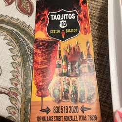 TAQUITOS 183 Bar And grill - Menu