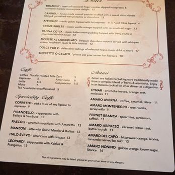 Il Covo Trattoria - Desserts, Coffee & More Menu - Italian Near Me - Victoria, British Columbia Il Covo Trattoria - Desserts, Coffee & More Menu - Italian Near Me - Victoria, British Columbia