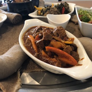 Hdmona Restaurant - a plate of beef and vegetables - Ethiopian Near Me - Calgary, Alberta Hdmona Restaurant - a plate of beef and vegetables - Ethiopian Near Me - Calgary, Alberta
