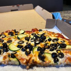 VJ's Sports Bar X Pizza - Zucchini and black olive
