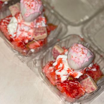 Delicious By Dana - strawberry shortcakes with whipped cream and sprinkles - Personal Chefs Near Me