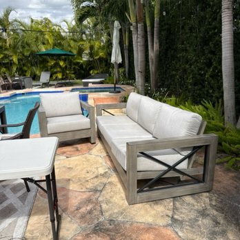 Miami Upholstery Design - Before photo of grey covers - Furniture Reupholstery Near Me Miami Upholstery Design - Before photo of grey covers - Furniture Reupholstery Near Me