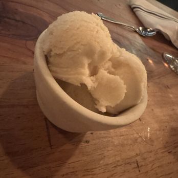Dai Due - Poached pear sorbet.  Perfect way to end the night! - Butcher Near Me - Austin, Texas