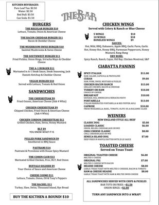 Menu photo 1 The Bar On Market Williamsport, PA Menu photo 1 The Bar On Market Williamsport, PA