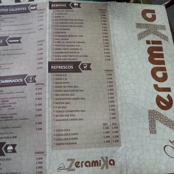 Zeramika - La carta #1 - Cafeteria Near Me - Molina de Segura, MU Zeramika - La carta #1 - Cafeteria Near Me - Molina de Segura, MU